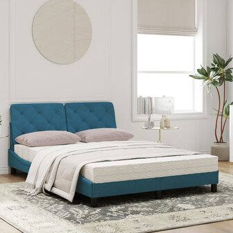 Bed met matras fluweel blauw 140x190 cm 8721012351394 3