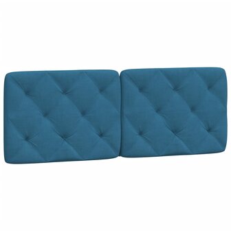 Bed met matras fluweel blauw 140x190 cm 8721012351394 5