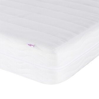 Bed met matras fluweel roze 140x190 cm 8721012351400 9