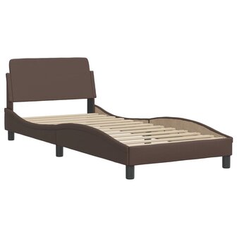 Bed met matras kunstleer bruin 80x200 cm 8721012352391 4