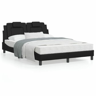 Bed met matras kunstleer zwart 120x200 cm 8721012352650 1