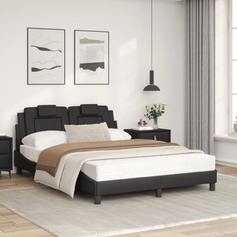 Bed met matras kunstleer zwart 120x200 cm 8721012352650 3