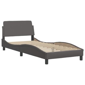 Bed met matras kunstleer grijs 80x200 cm 8721012353107 4