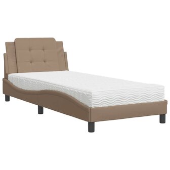 Bed met matras kunstleer cappuccinokleurig 80x200 cm 8721012353114 2