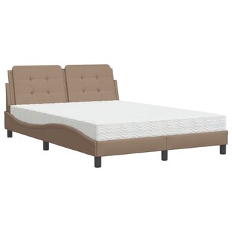 Bed met matras kunstleer cappuccinokleurig 120x200 cm 8721012353398 2