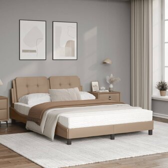 Bed met matras kunstleer cappuccinokleurig 120x200 cm 8721012353398 3