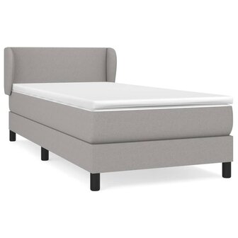 Boxspring met matras stof lichtgrijs 90x190 cm 8720287399216 2