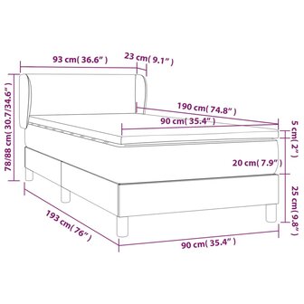 Boxspring met matras stof lichtgrijs 90x190 cm 8720287399216 7