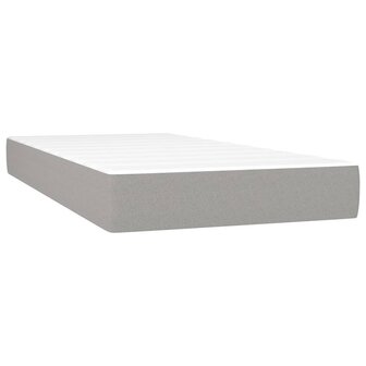 Boxspring met matras stof lichtgrijs 90x200 cm 8720287399292 5