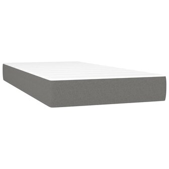 Boxspring met matras stof donkergrijs 90x200 cm 8720287400103 5