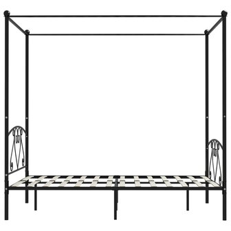 Hemelbedframe metaal zwart 140x200 cm 8719883783529 3