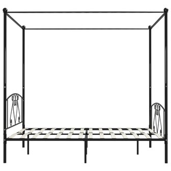 Hemelbedframe metaal zwart 180x200 cm 8719883783543 4