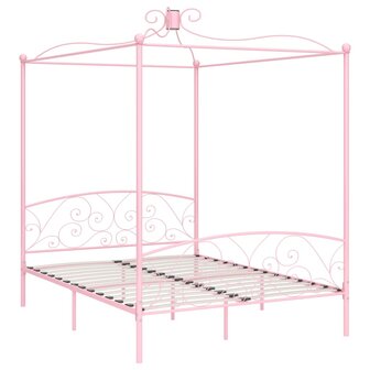 Hemelbedframe metaal roze 180x200 cm 8719883791852 2