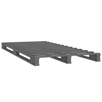 Palletbed massief grenenhout grijs 75x190 cm 8720287140047 4