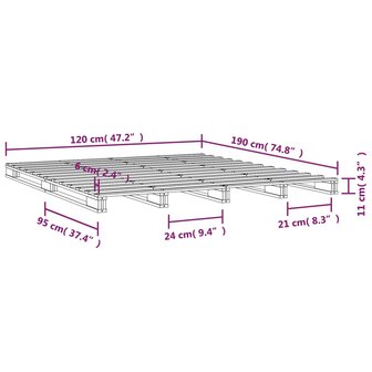 Palletbed massief grenenhout wit 120x190 cm 8720287140139 8