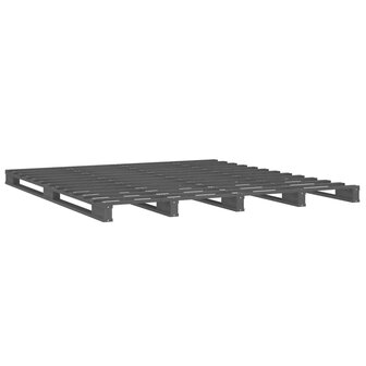 Palletbed massief grenenhout grijs 120x190 cm 8720287140146 4