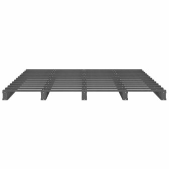 Palletbed massief grenenhout grijs 135x190 cm 8720287140191 5