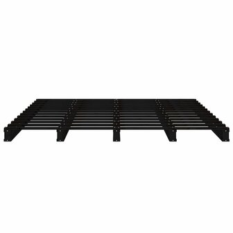 Palletbed massief grenenhout zwart 140x190 cm 8720287140269 5