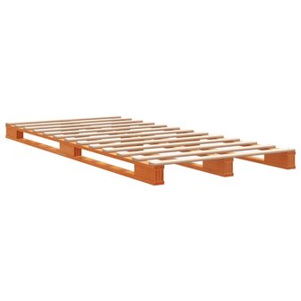 Palletbed massief grenenhout wasbruin 90x200 cm 8721012315280 6