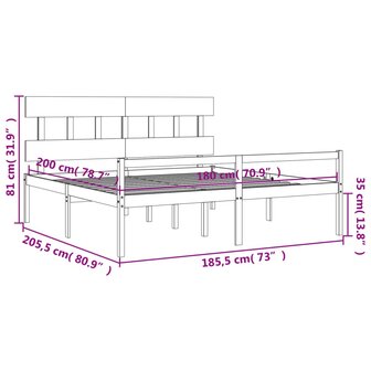 Seniorenbed met hoofdbord massief hout 8720845406011 12