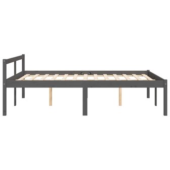 Seniorenbed massief grenenhout grijs 135x190 cm 8720286878002 6