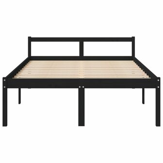 Seniorenbed massief grenenhout zwart 135x190 cm 8720286878026 4