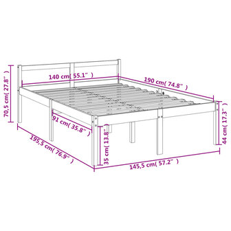 Seniorenbed massief grenenhout wit 140x190 cm 8720286878040 10