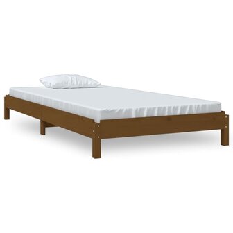 Bed stapelbaar 90x190 cm massief grenenhout honingbruin 8720287073833 2