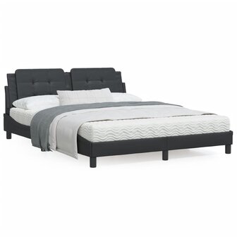 Bed met matras kunstleer zwart 160x200 cm 8721012353565 1