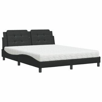 Bed met matras kunstleer zwart 160x200 cm 8721012353565 2