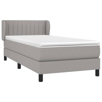 Boxspring met matras stof lichtgrijs 90x200 cm 8720287402497 3