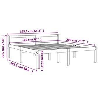 Seniorenbed massief grenenhout wasbruin 160x200 cm 8721012314979 9