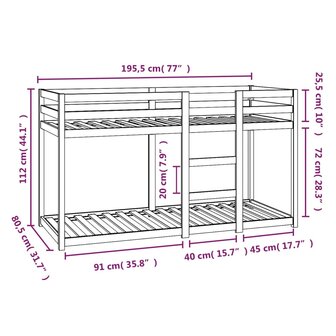 Stapelbed massief grenenhout 75x190 cm 8720287215394 8