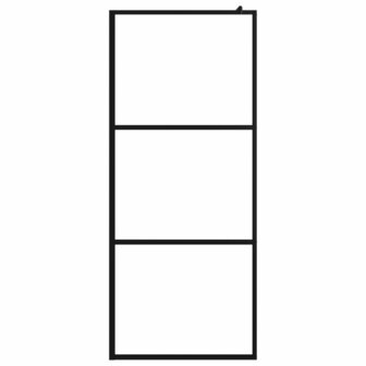 Inloopdouchewand transparant 80x195 cm ESG-glas zwart 8720286288580 3