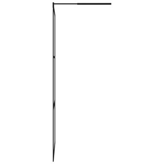 Inloopdouchewand transparant 115x195 cm ESG-glas zwart 8720286288610 4