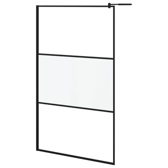 Inloopdouchewand 115x195 cm mat ESG-glas zwart 8720286933299 2