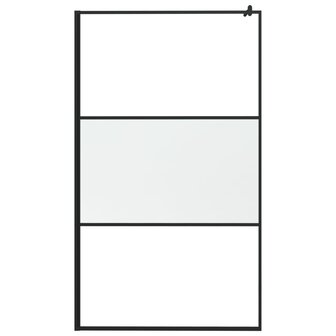 Inloopdouchewand 115x195 cm mat ESG-glas zwart 8720286933299 3