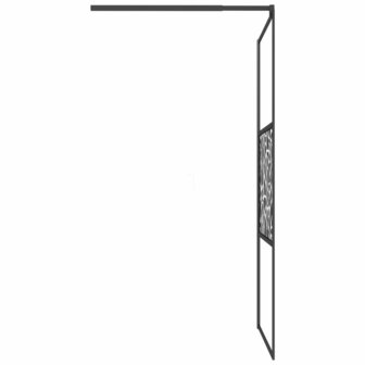 Inloopdouchewand met stenenmotief 100x195 cm ESG-glas zwart 8720286933329 5