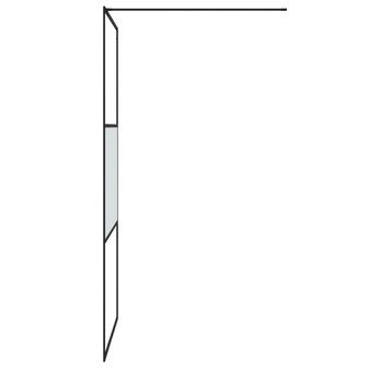 Inloopdouchewand 100x195 cm halfmat ESG-glas zwart 8720287052043 4