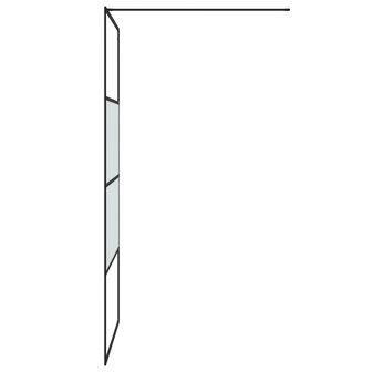 Inloopdouchewand 100x195 cm halfmat ESG-glas zwart 8720287052241 4