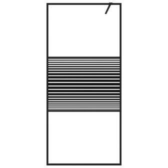 Inloopdouchewand 90x195 cm transparant ESG-glas zwart 8720287052432 3