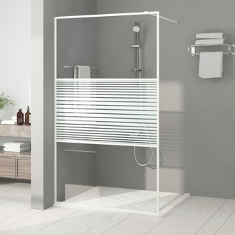 Inloopdouchewand 115x195 cm transparant ESG-glas wit 8720287052500 1