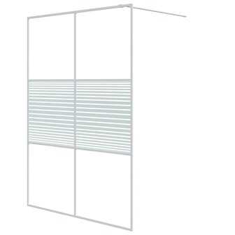 Inloopdouchewand 140x195 cm transparant ESG-glas wit 8720287052517 2