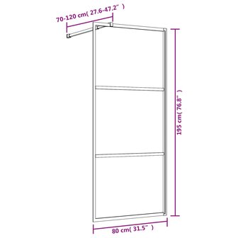 Inloopdouchewand transparant 80x195 cm ESG-glas rood 8720845941833 7