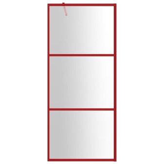 Inloopdouchewand transparant 90x195 cm ESG-glas rood 8720845941857 3