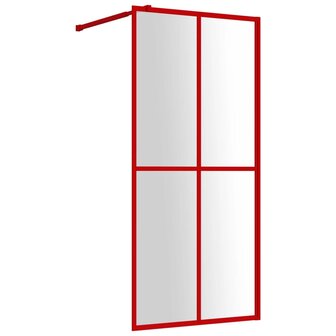 Inloopdouchewand transparant 90x195 cm ESG-glas rood 8720845941932 2