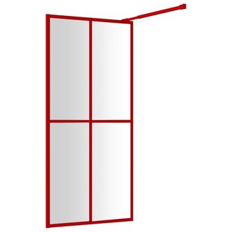 Inloopdouchewand transparant 90x195 cm ESG-glas rood 8720845941932 5