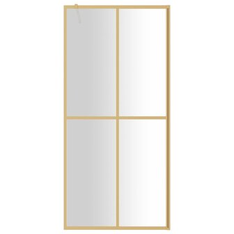 Inloopdouchewand transparant 90x195 cm ESG-glas goudkleurig 8720845941949 3