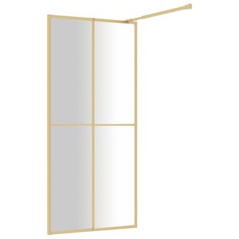 Inloopdouchewand transparant 90x195 cm ESG-glas goudkleurig 8720845941949 5