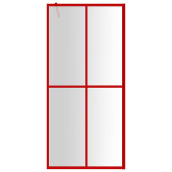 Inloopdouchewand transparant 100x195 cm ESG-glas rood 8720845941956 3